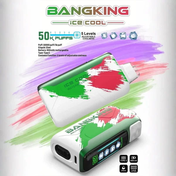 一次性電子煙｜Bang King Ice Cool 60000 - 西瓜冰口味