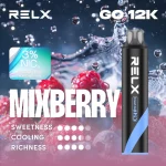 一次性電子煙｜RELX 悅刻 Smash Go 黑條 - 莓果口味